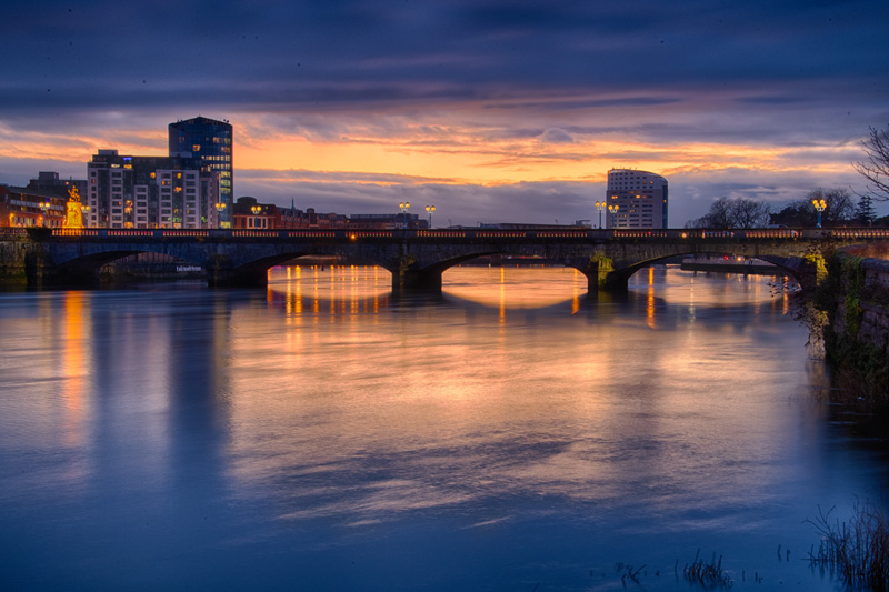 Limerick city at night